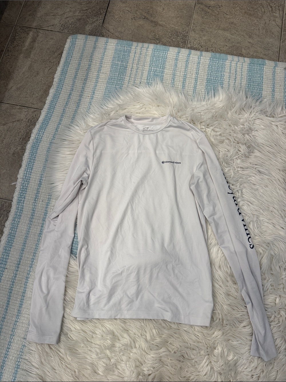 Boys Vineyard Vines White Performance Long Sleeve